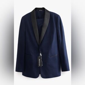 NWT The Suit Shop Women’s Navy w Black Trim suit size 18 jacket and pants